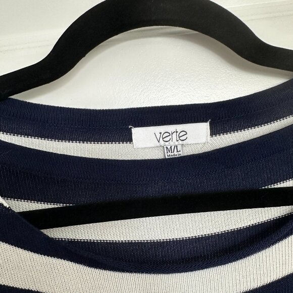 Lulu's Isadora Navy Blue and White Striped Sweater - Picture 3 of 4